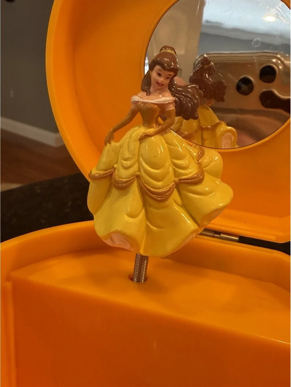 Vtg 1991 Disney Beauty & The Beast Princess Belle Musical Jewelry Box Works